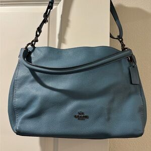 Coach Blue Leather Shoulder Bag